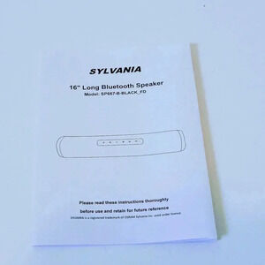 Sylvania SP667 Bluetooth Speaker Manual